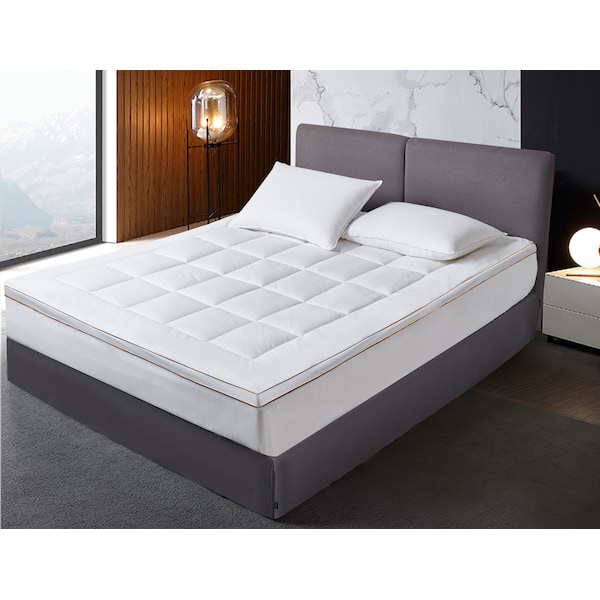 Elle Decor TencelPoly Filled Mattress Topper, Queen EL709253 Zoro